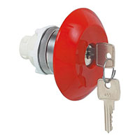 30 mm Red 70 mm Mushroom Push-Key Chrome Bezel Button