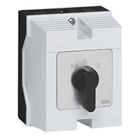 PR26 25 A Change-Over Enclosure Black Cam Switch with Off, 2 Poles, and 4 Contacts (ZC02GXQ)