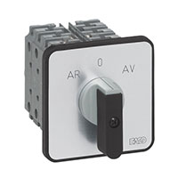 PR26 25 A 3 Phase Motor Panel Mount Grey/Black Cam Switch with 5 Contacts (ZZ11GQ7)