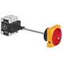 63 A Current, 3 Poles Disconnect Switch, Short Shaft Door Interlock Disconnect Switch with Yellow, Red Padlockable Handle (0165309SS)