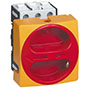 25 A Current, 3 Poles, Panel Mount Disconnect Switch with Yellow, Red Padlockable Handle (0172001)