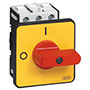 25 A Current, 3 Poles, Panel Mount Disconnect Switch with Yellow, Red Non-Padlockable Handle (0172002)