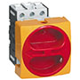 25 A Current, 3 Poles, Panel Mount Disconnect Switch with 22 mm Diameter Yellow, Red Padlockable Handle (0172003)