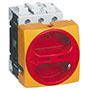 50 A Current, 3 Poles, Panel Mount Disconnect Switch with Yellow, Red Padlockable Handle (0172201)