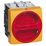 80 A Current, 3 Poles, Panel Mount Disconnect Switch with Yellow, Red Padlockable Handle (0172401)