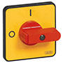 48 mm Diameter, 22 mm Mount Yellow, Red Non-Pad Handle/Legend (0172604)