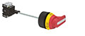 25 A Current Long Shaft Defeatable Door Interlock Disconnect Switch with Yellow, Red Padlockable Handle