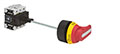 80 A Current Long Shaft Defeatable Door Interlock Disconnect Switch with Yellow, Red Padlockable Handle