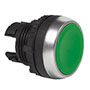 22 mm Green Flush Momentary Chrome Bezel Pushbutton