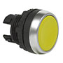 22 mm Yellow Flush Momentary Chrome Bezel Pushbutton