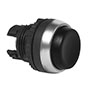 22 mm Black Projected Momentary Chrome Bezel Pushbutton