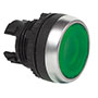 22 mm Green Flush Momentary Illuminated Chrome Bezel Pushbutton