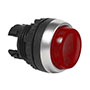 22 mm Red Projected Momentary Illuminated Chrome Bezel Pushbutton