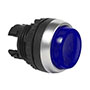 22 mm Blue Projected Momentary Illuminated Chrome Bezel Pushbutton