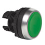 22 mm Green Flush Maintained Chrome Bezel Pushbutton