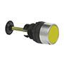 22 mm Yellow Flush Chrome Bezel Momentary Mechanical Actuator