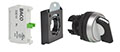 22 mm Black 2 Position Momentary Chrome Bezel Selector Switch with 1 Normally Open (NO) and 3 Position Clip