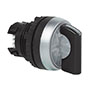 22 mm Black 2 Position Momentary Illuminated Chrome Bezel Selector Switch