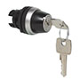 22 mm 2 Position Momentary Chrome Bezel Key Switch