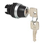 22 mm 2 Position Momentary Chrome Bezel Key Switch