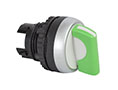 22 mm Green 3 Position Momentary/Maintained Chrome Bezel Selector Switch