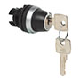 22 mm 3 Position Momentary/Maintained Chrome Bezel Key Switch