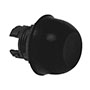 22 mm Black Flush Momentary Black Bezel Pushbutton with Black Domed Shroud