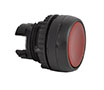 22 mm Red Flush Momentary Illuminated Black Bezel Pushbutton