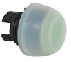 22 mm Green Flush Momentary Illuminated Black Bezel Pushbutton with Clear Domed Shroud