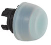 22 mm White Flush Momentary Illuminated Black Bezel Pushbutton with Clear Domed Shroud