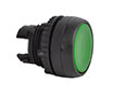 22 mm Green Flush Maintained Illuminated Black Bezel Pushbutton