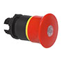 22 mm Red 40 mm Mushroom Push-Pull Illuminated Black Bezel Emergency-Stop Switch