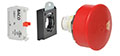 22 mm Red 54 mm Mushroom Flag Indicator Push-Pull Emergency-Stop Switch with 1 Normally Closed (NC) and 3 Position Clip