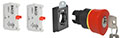 22 mm Red 40 mm Mushroom Push-Key-Reset Black Bezel Emergency-Stop Switch with 2 Normally Closed (NC) and 3 Position Clip