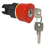 22 mm Red 40 mm Mushroom Push-Key-Reset Black Bezel Emergency-Stop Switch