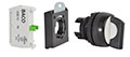 22 mm Black 2 Position Momentary Black Bezel Selector Switch with 1 Normally Open (NO) and 3 Position Clip