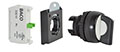 22 mm Black 2 Position Maintained Black Bezel Selector Switch with 1 Normally Open (NO) and 3 Position Clip