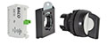 22 mm Black 2 Position Momentary Black Bezel Selector Switch with 1 Normally Open (NO) and 3 Position Clip