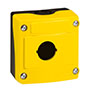 22 mm 1 Hole Yellow Cover Black Base Empty Enclosure