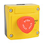 22 mm Red 40 mm Push-Turn Mushroom Maintained Control Station with 2 Normally Closed (NC) and Emergency Stop and Stop Stop Stop