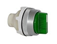 30 mm Green 2 Position Momentary Illuminated Chrome Bezel Selector Switch
