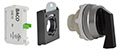 30 mm Black 2 Position Maintained Lever Chrome Bezel Selector Switch with 1 Normally Open (NO) and 1 Position Clip