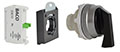 30 mm Black 2 Position Momentary Lever Chrome Bezel Selector Switch with 1 Normally Open (NO) and 3 Position Clip