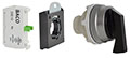 30 mm Black 2 Position Maintained Lever Chrome Bezel Selector Switch with 1 Normally Open (NO) and 1 Position Clip