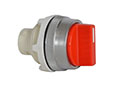 30 mm Red 3 Position Momentary/Maintained Chrome Bezel Selector Switch