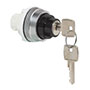 30 mm 3 Position Momentary/Maintained Chrome Bezel Key Switch