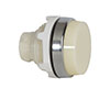 30 mm White Head Ribbed Lens Chrome Bezel Pilot Light