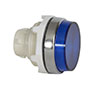 30 mm Blue Head Ribbed Lens Chrome Bezel Pilot Light